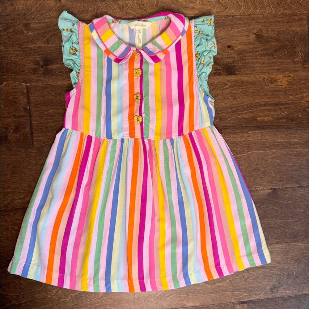 Matilda Jane Colorful Striped Kids tunic Dress size 10